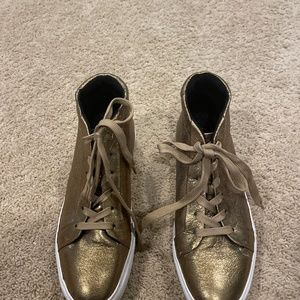 Kenneth Cole gold high tops